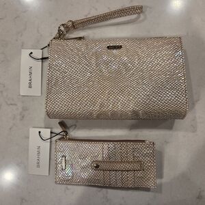NWT Brahmin Tiramisu Daisy and Credit Card Holder